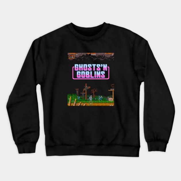 Mod.1 Arcade Ghosts 'n Goblins Video Game Crewneck Sweatshirt by parashop